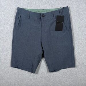 7 Diamonds Aeroplane Performance Shorts Mens 29 Navy Blue Heather Stretch NWT